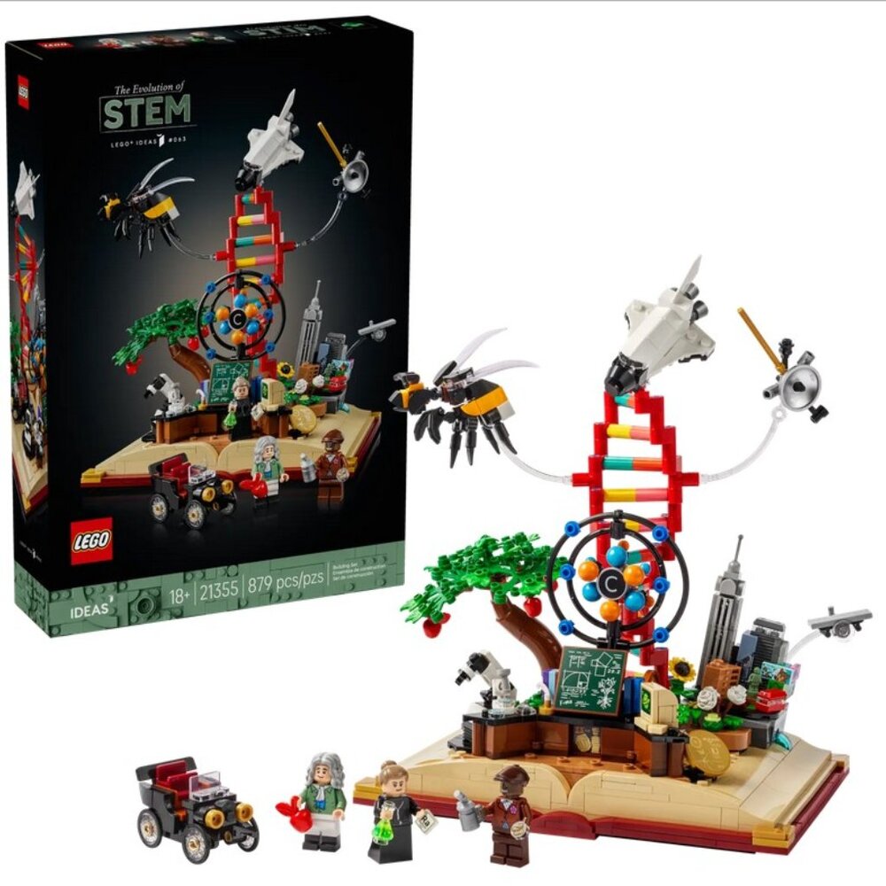 New Lego Ideas The Evolution of STEM w Collectible Scientist Minifigures 21355